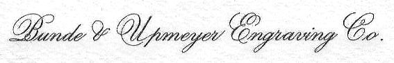 Old Bunde & Upmeyer letterhead