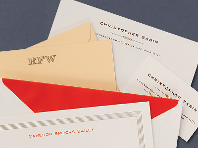 Crane's stationery samples