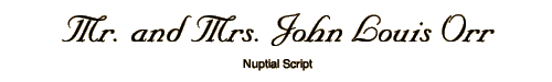 Nuptial Script